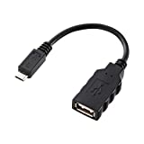 SANWA SUPPLY USBホスト変換アダプタケーブル(MicroBオス-Aメス) 10cm AD-USB18