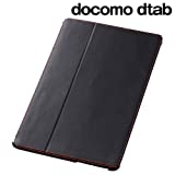 レイ・アウト dtab用 フラップタイプレザージャケット(合皮)/ブラック