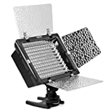 YONGNUO製 160球 LED ビデオライト YN160 リチウム/単三電池両対応 光量調整可 アダプター改良新型!NP-F970/NP-FV100/NP-FM