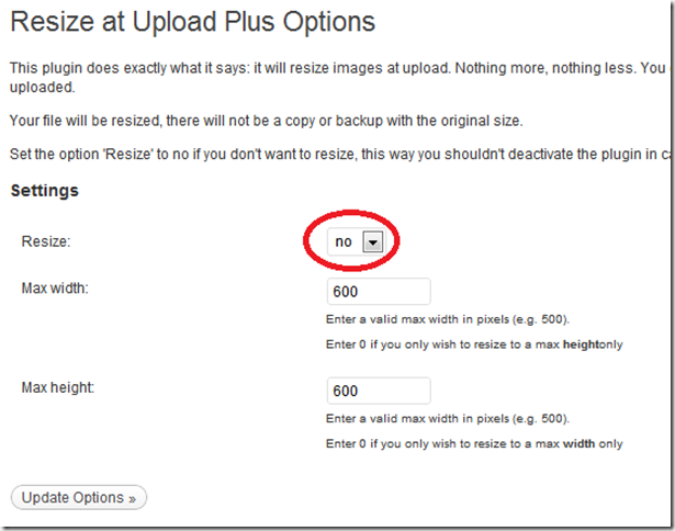Resize at Upload Plus